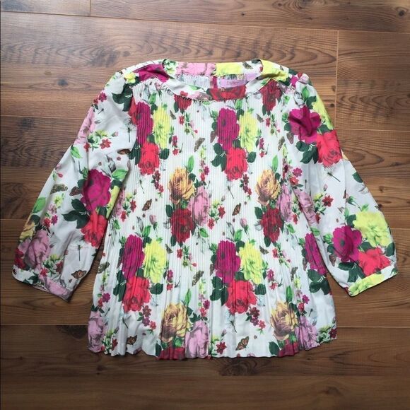 Baker Ted Baker XL (14) girls pleated bell sleeve - Picture 1 of 4